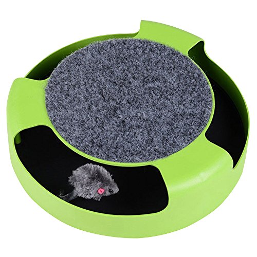 Tping Katzenspielzeug Katze Play-n-scratch Activity Fun Board mit Dreh Maus Interaktiv Katzen Spielzeug
