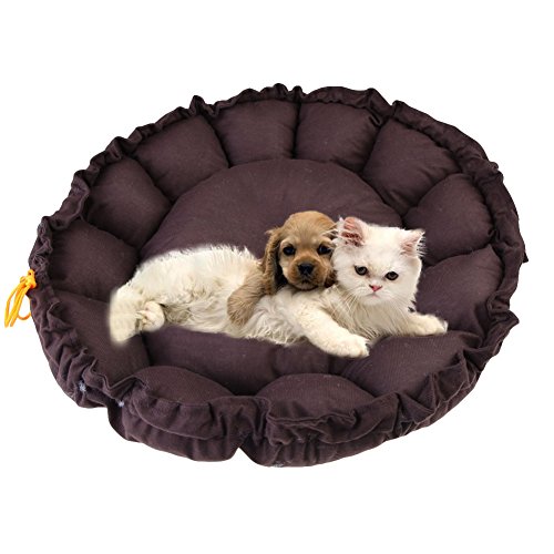 Vakind® Süß Haustier Warmes Bett Puppy Hund Katze Schlafsack Schlafplatz Kissen Matte Auflage Mehrfarbe (Kaffee, S)