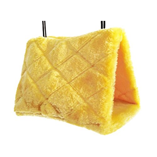 Vorcool Vogel Tier Plüsch Kuscheln Hängematte hängen Kuscheln Höhle glücklich Hütte Hideaway - Größe S (gelb)