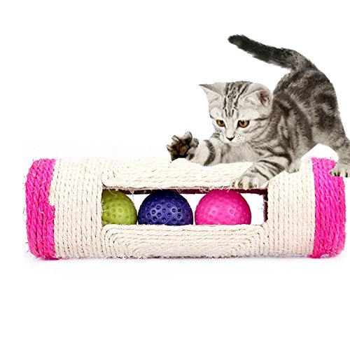JuLun 1 PC Cat Scratch Spielzeug, Katze Rollbälle, Katzenkratzbrett (zufällige farbe)