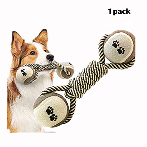 Morbuy Hund kauen Spielzeug, Geflochten Langlebig Pet Seil Welpen Spielzeug Baumwolle Zahnreinigung Seil Spielzeug Qualitativ Hochwertige Baumwolle Fasern Farbige Spielzeug 1PC (A)