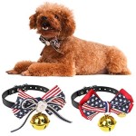 Pawaboo-Hundehalsband-mit-Bell-2Stck-Einstellbar-Haustier-Hunde-Halsband-halskette-Weihnachten-Fliege-Schleife-Glocken-Halskrause-Hundefliege-Halsschleife-fr-Welpen-Katze-Fahne-US-Fr-27cm-34cm-0