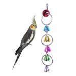 Toruiwa-Vogelspielzeuge-Glockenkett-Papageien-Kfige-Zubehr-mit-6-Glocken-und-Ringe-bunt-hngbar-fr-Papageien-und-Vogel-0