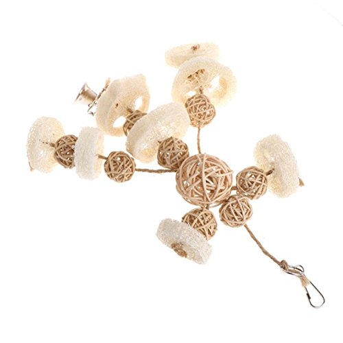 Vogel Spielzeug Natürliche Grundfarbe Rattan Ball Biss Spielzeug Vogel kauen Spielzeug Ball Kauen Spielzeug Papagei Käfig Zubehör