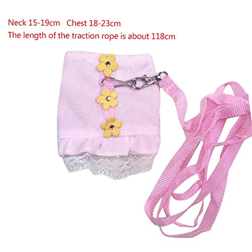 hifuture Kleintier Geschirr Zwerg Geschirr Kaninchen Hamster Gerbil Rat Maus Frettchen Chinchillas Eichhörnchen Pet Geschirr Einstellbar