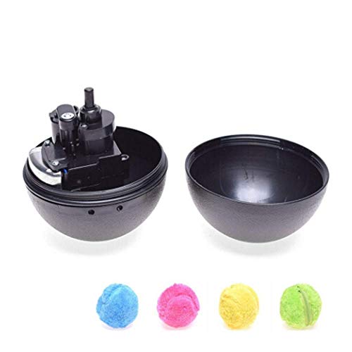 ICYANG Automatischer Boden Rollender Ball Boden, der Mikrofiber Roboter Vakuumraum Staub Reiniger, Haustier elektrisches Spielzeug Ball mit 4 Stück Bunten Reinigungs Abdeckungs Haushalt