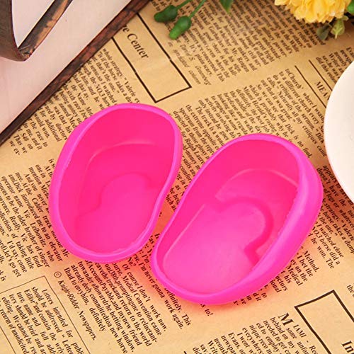 TAOtTAO Ear Cover 2 STÜCKE Blau Klar Silikon Ohr Abdeckung Haarfärbemittel Schild Schützen Salon Farbe (Rosa)