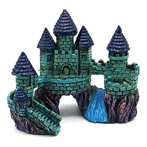 Aquarium Dekorationen Eine antike kleine Burg Cartoon Harz Aquarien Zubehör Aquarium Ornamente