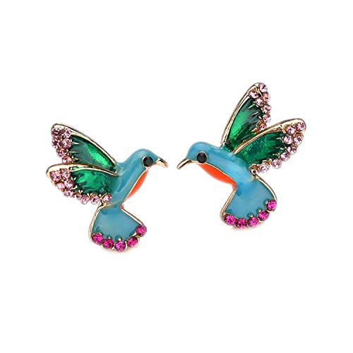 Emaille Tier Vogel Ohrstecker Anti-Allergie Ohrringe Hochzeit Braut Ohrringe für Frauen Schmuck