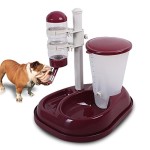 LA-VIE-Automatik-Futter-und-Wasserspender-Haustier-Hund-Katze-Trockenfutterspender-Schssel-mit-Hhenverstellbare-Wasser-Trinker-Wasserflasche-Aufhngen-fr-Hund-Katze-Welpe-Kleintiere-Rot-0