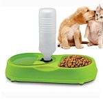 LA-VIE-Haustier-Futter-und-Wasserspender-Hund-Katze-Doppelte-Schssel-mit-Automatik-Wasser-Trinker-Spender-Wasserflasche-fr-Hund-Katze-Welpe-Kleintiere-Grn-0