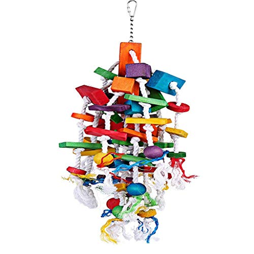 Vogel Block Spielzeug mit Glocken für mittlere Papageien und Vögel für Amazonas Afrikaner