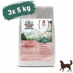 Wildes-Land-Halbfeuchtes-Trockenfutter-fr-Hunde-Nr-5-Rind-15-kg-mit-Reis-und-Wildkrutern-Glutenfrei-Extra-viel-Fleisch-Soft-Alle-Hunderassen-Beste-Akzeptanz-und-Vertrglichkeit-0
