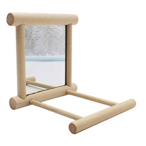 YY272100 Holz Vogel Spaß Spielzeug Vogel Spiegel Small Medium Papagei Käfig Stand Bar Pet Toy