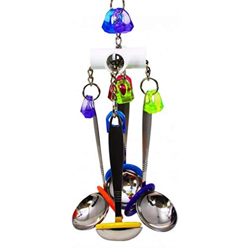 Zonster Mini Glocke Swing-Interactive-Vogelkäfig Edelstahl Kletter Cockatiel Parrot Toy Chewing Cockatoo Hängen Pet Supplies