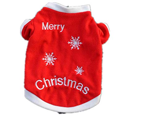 KINGDUO Weihnachten Haustier Hund Katze Winter Kleidung Warm Pullover Bestickt Outfit Mäntel Kostüm Für Welpen Hunde-#02 L