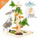 Nagergaleria-Futterbaum-mit-Bodenplatte-Erdspie-frs-Freilaufgehege-Heuraufe-Kaninchen-Meerschweinchen-Hasen-0