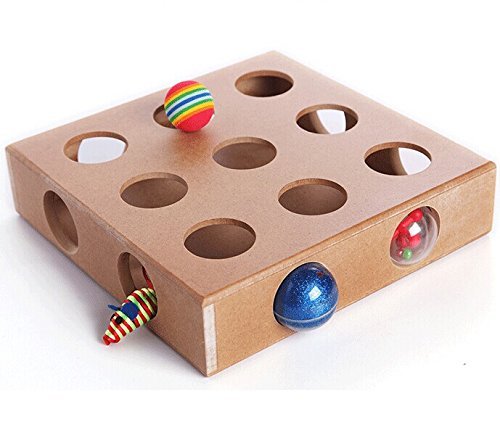 Lzy-store Intelligentes Spielzeug für die Katze Haustier Spielzeug(aus Holz) - Peek and Play