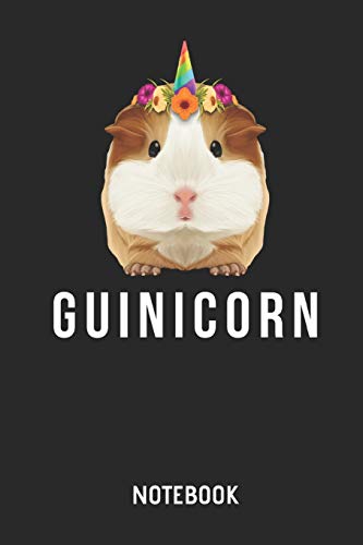 Guinicorn Notebook: Liniertes Mehrschweinchen Einhorn Notizbuch & Schreibheft für Frauen Männer und Kinder. Eine tolle Geschenk Idee für alle Meerschweinchen Freunde.