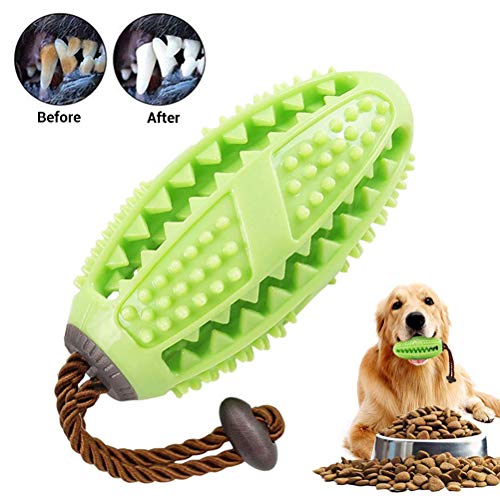 HELEVIA Hundezahnbürste, Hundezahnreinigung Hund Zahnstäbchen ungiftiger Naturkautschuk langlebig beißsicher, für verwendet Werden Hunde Kauspielzeug Hundezahnpflege Spielzeug mit Seil